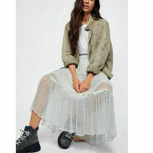 Free People Ella Midi Skirt Size 6/8 - Picture 2 of 9